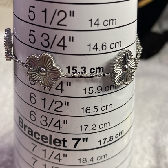 Silver Tone Floral Bracelet - Picture 5 of 7